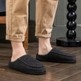 thumbnail image 6 of Pmoiste Fuzzy House Slippers for Men Comfy Memory Foam Non Slip Warm Winter Slip On Slipper, 6 of 7