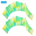 thumbnail image 3 of Uxcell Silicone Swimming Gloves Webbed Swim Gloves Water Resistance Gear Paddle Fins Blue Tone 2 Pair, M, 3 of 6