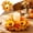 Yellow, variant on Maple Leaf Berry Candle Wreath, Artificial Pumpkin Fall Decor Ring for Halloween Thanksgiving Lantern Candlestick, Farmhouse Indoor Table Centerpiece Harvest Season Home Desktop Ornament