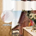 thumbnail image 3 of No Hook Shower Curtain, Farm Rooster Shower Curtains for Bathroom with See Through Top Window, Farmhouse Barn Funny Animals Butterfly Waterproof & Washable Bath Curtain 60"x72", 3 of 9