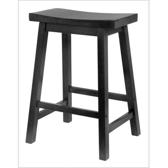 Saddle Seat 24 Inch Stool - Black