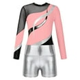 thumbnail image 3 of Haitryli Ballet Dance Jersey Leotards for Girls Biketards Sparkly Bodysuit with Shorts Outfits Gymnastics Dancewear Pink&Silver 10, 3 of 7