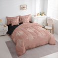 thumbnail image 2 of Castle Fairy Gradient Gothic Skull King Bedding 7pcs,Boho Hippie Damask King Bed in a Bag,Dusty Blush,Black Reversible, 2 of 7