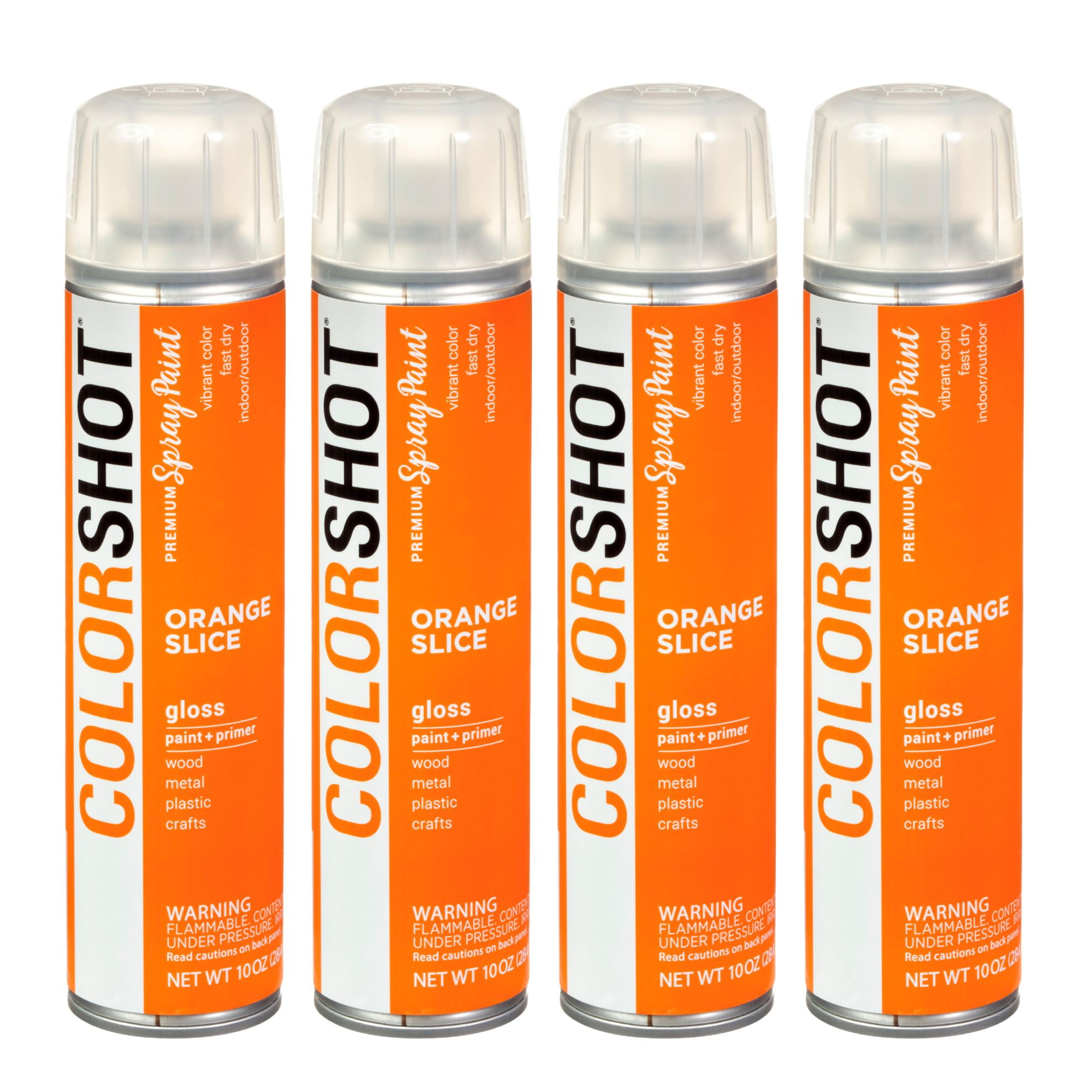 COLORSHOT Gloss Spray Paint Orange Slice (Orange) 10 oz. 4 Pack