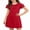 Red, variant on Arshiner Girls Summer Dress Tween Flutter Sleeve Pleated Front A Line Boho Beach Casual Dresses