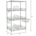 thumbnail image 7 of Global Industrial TG18364C 63 x 36 x 18 in. Nexel Chrome To Go Rack with 4 Wire Shelves, Dividers & Ledges, 7 of 7