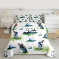 thumbnail image 2 of Manfei Ball Gamer Golf 3 Pieces Queen Comforter Set for Children Boys Men,Watercolor Splash Ultra Soft Bedding Sets,Sport Theme Bedding Comforter Set,Lightweight Room Decor,Reversible, 2 of 8