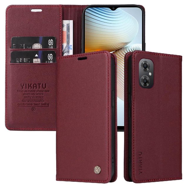 Funda para Xiaomi POCO M4 5G Estuche de Cuero PU Tipo Cartera con Ranuras para Tarjetas y Cierre Magnético
