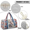 thumbnail image 7 of Garronmavis Patriotic USA Floral Large Quilted Duffle Bag for Women, Weekender Overnight Travel Gym Tote Carry On Bag with Zipper Pockets for Dance, Weekend Trips, 7 of 7