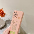 thumbnail image 3 of Compatible with iPhone 14 Pro Max Case Cute Plated Love Heart for Women Girls Gold Bling Butterfly Full Camera Lens Cover Protection Soft TPU Shockproof Bumper Phone Case for 14 Pro Max, Pink, 3 of 12
