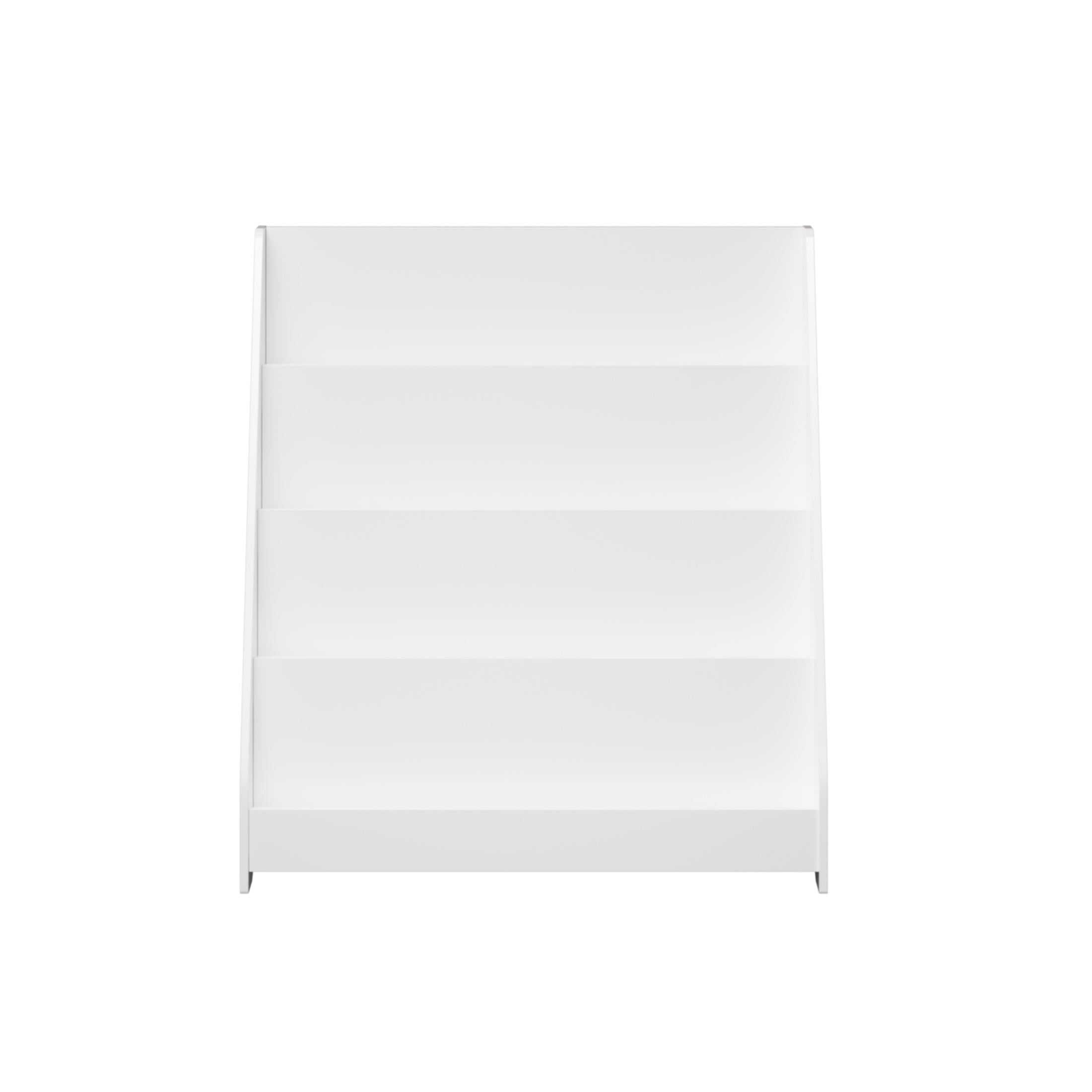 Noble House Aldo 4-Tier Kids Display Bookshelf, Wooden Toddler Book Organizer, for Kids Room, White