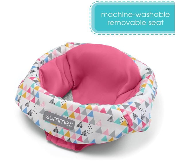 Summer Infant Learn-to-Sit 2-Position Floor Seat (Funfetti Pink) – Sit Baby Up in This Adjustable Baby Activity Seat