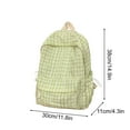 thumbnail image 3 of AuroraX Checkered Backpack for Women,Casual,Lightweight Durable Backpack for Everyday,Small Bookbag Fit A Laptop,for Travel,College,Work,Green, 3 of 5