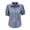Dark Blue, variant on Casual Tops for Women Summer Collared Short Sleeve Plaid Blouse Puff Sleeve Button Front Fashion Top Fitted Plaid Checkered Shirt (Dark Blue,XXL)