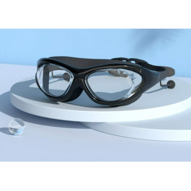 Lunettes de Natation Hommes Femmes Mode Adulte Anti-Buée Grand Cadre