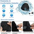 thumbnail image 3 of ZOELNIC Bluetooth 5.0 Beanie Wireless Music Listening Handsfree Headphone Hat Winter Warm Knitted Cap, Black, 3 of 11