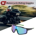thumbnail image 2 of 1 Set Motorcycle Riding Goggles Anti-glare Tri-Acetyl Cellulos PC UV400 Shades Glasses for Men and Women Green Lens Black Green Frame, 2 of 6