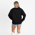 thumbnail image 2 of Women's Gameday Couture Black Carolina Panthers Oversized Level Up Black Label Premium Fleece Sweatshirt, 2 of 6