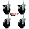 thumbnail image 2 of 5 Inch Phenolic Wheel Swivel 7/8 Inch Square Stem Caster Set 2 Brakes SCC, 2 of 2