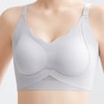 thumbnail image 4 of Fatuov Wireless Bra for Women Adjustable Straps Breathable Bra Solid Color Push Up Full Coverage Sleep Bra 38B, 4 of 5