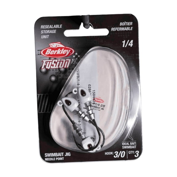 Berkley Fusion19 Swimbait Jighead, Chartreuse, Size 4/0, 1/4 oz.