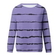 thumbnail image 5 of WRKEKC Chandail en Molleton Mode Tendance pour Femmes, Chandail à Manches Longues Col Rond avec Motifs Uniques pour Style Décontracté Mode Urbaine Violet P, 5 of 5