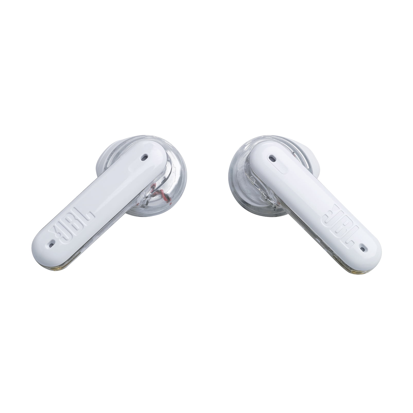 Restored JBL Tune Flex - True Wireless with Active Noise Cancelling In-Ear Earbuds - Ghost Edition White (Refurbished)