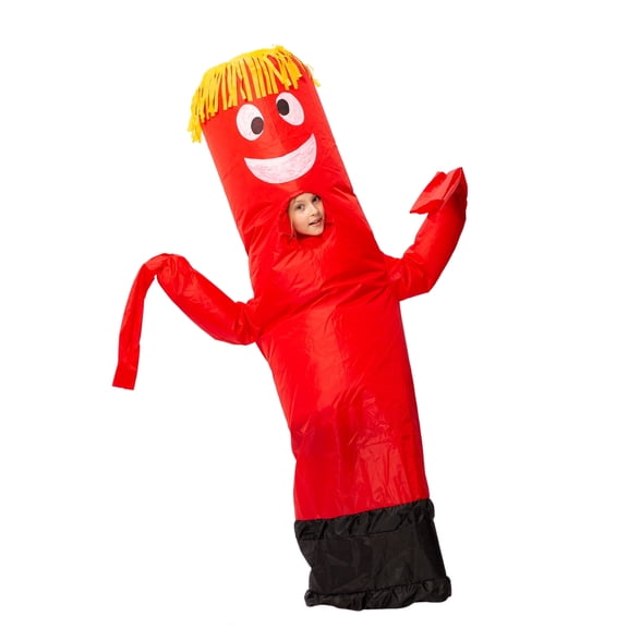 Joyfy Child Inflatable Costume Blow Up Tube Dancer Wacky Waving Arms Funny Halloween Inflatable Costume for Halloween Dress Up Parties