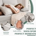 thumbnail image 6 of Walsunny Modern U-Shaped Sectional Sleeper Sofa with 4 Deep Seat, Modular Cloud Oversized Sofa Couch with Chenille Fabric & Double Chaise for Apartment, White, 6 of 8