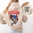 thumbnail image 3 of Unisex Funny Bass Fishing Hoodie – Fish Around Find Out – Hooked On Freedom Unisex Hoodie – Patriotic Fishing Sweatshirt – Gift For Fishermen & Fisherwomen Hoodie, 3 of 6