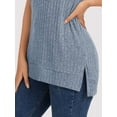 thumbnail image 4 of TEMOFON Tops for Women Short Sleeve Shirts Round Neck Tops Casual Short Sleeve for Women Tunic Tops Trendy Loose Ladies Shirts Blouses, 4 of 6