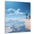 thumbnail image 2 of Designart "Coastal Reverie Beach Photo III" Nautical & Beach Metal Wall Decor, 2 of 5