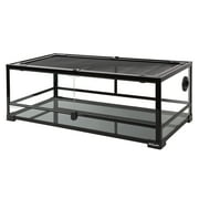 REPTI-ZOO Reptile Glass Terrarium with Double Hinge Door 36 x 18 x 12.6(35 Gallon)