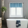thumbnail image 5 of JeashCHAT Blackout Curtain Valances , Grommet Kitchen Window Treatment Valances, Solid Color Short Curtains for Living Room Bedroom Bathroom Decor, 1 Panel, 14"x29", Blue, 5 of 8