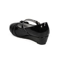 thumbnail image 3 of New Girl Little Angel Sophie-867D Patent Flower hook and loop Mary Jane Wedge Pump Size, 3 of 5