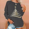 thumbnail image 1 of Meichang Christmas Sweatshirts for Women Raglan Shirts Trendy Xmas Tree Graphic Sweatshirts Fall Winter Crew Neck Pullover Tops, 1 of 7