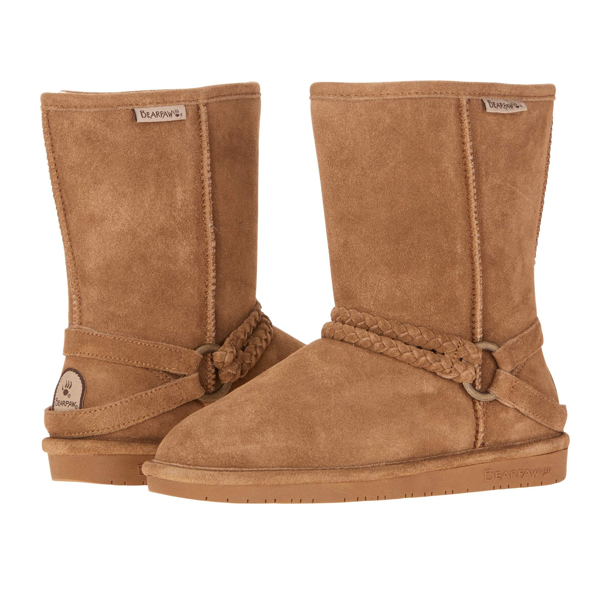 bearpaw boots with braid