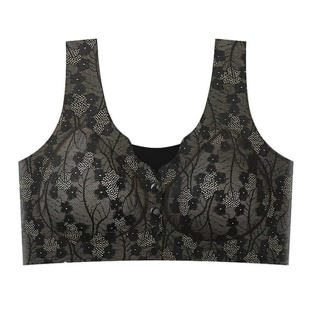 Ramiter Women S Lingerie Dry Running Underwear Woman Shockproof Size Large with String Bras Quick Fitness 3XL Black