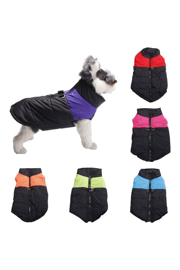 Winter Pet Dog Puppy Clothes Zipper Vest T-shirt Apparel Buckle Casual Coat