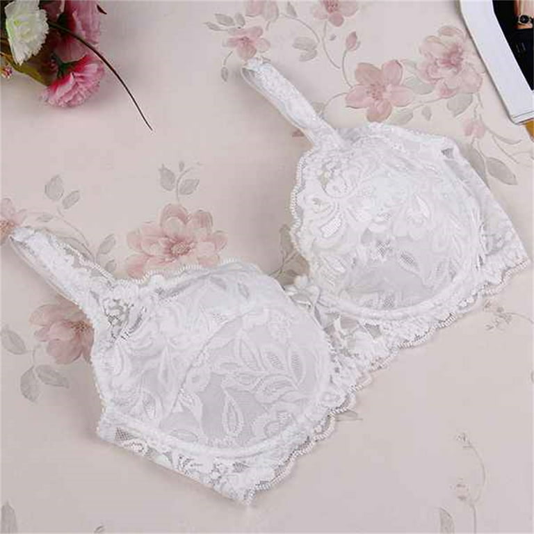 Bra female thin summer young girl small push up and lace underwear