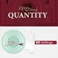 thumbnail image 5 of Smarty Had A Party 360 Piece Turquoise Plastic Dinnerware Set for 60 Guests, Includes Plastic Plates, Silverware Set, Clear Cups, Disposable Plates, Perfect for Weddings, Parties & Events, 5 of 7