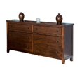 thumbnail image 2 of Sunny Designs Santa Fe 64" Petite Traditional Wood Double Dresser in Chocolate, 2 of 6