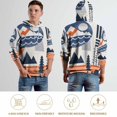 thumbnail image 5 of POBUDS Hoodie, Regular Fit Sporty Pullover Hooded Sweatshirt for Men Women Simplicity Vintage Geometric Lake S, 5 of 6