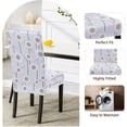 thumbnail image 5 of Dining Room Chair Covers Set of 4, Stretch Printed Parsons Chair Slipcovers Spandex Removable Washable Kitchen Chair Protector Cover for Dining Room, Hotel, Ceremony (Daisy Pattern), 5 of 6