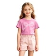 thumbnail image 4 of Bainana Girls T Shirts Bowknot Print Short Sleeve Graphic Tees Comfortable Casual Kids Outdoor Play Crew Neck Tshirts Size 1-14 Years, 4 of 4