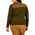 thumbnail image 2 of Tommy Hilfiger Womens Plus Waffle Knit Thermal Henley, 2 of 2