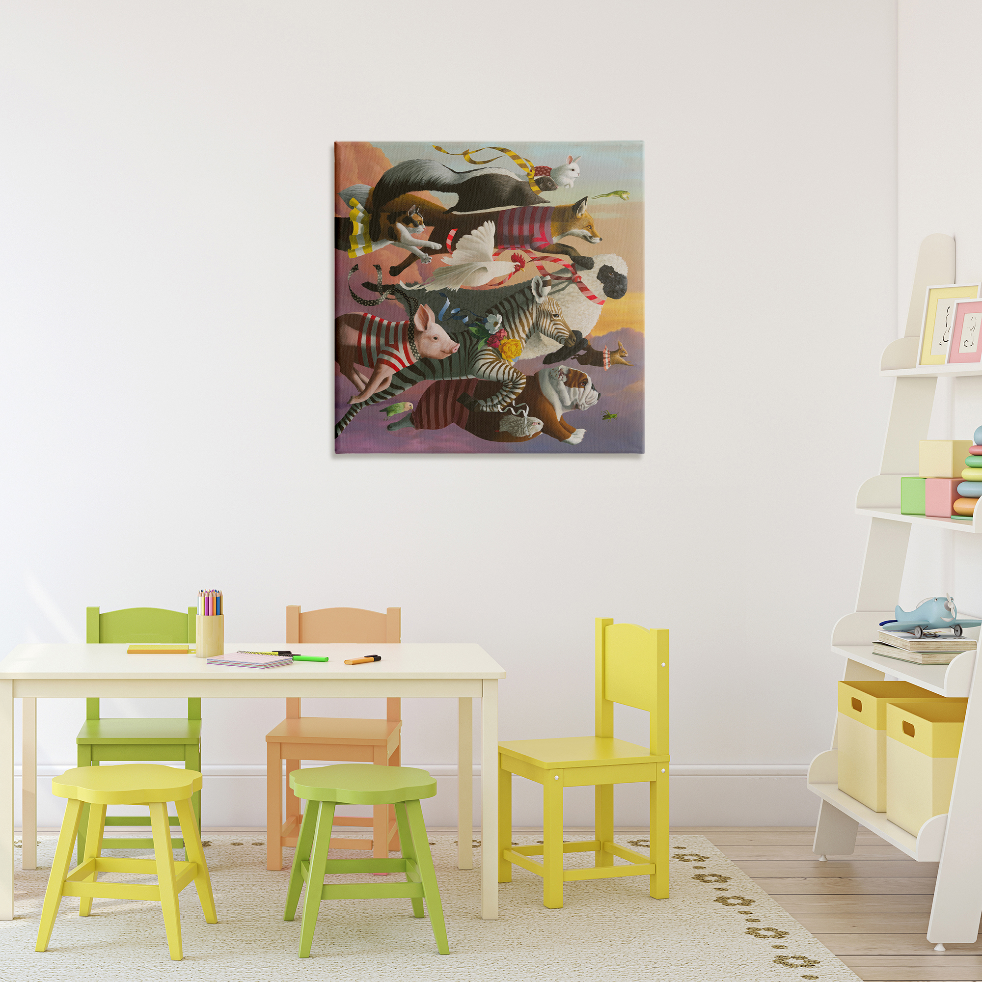 Thick As Thieves Animals Canvas Wall Art, design by Heather Gauthier