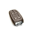 thumbnail image 3 of Vitodeco Leather Smart Key Fob Case Cover Protector Compatible with Tucson, Santa FE, Sonata, Nexo (2019 - 2024 Models) - 7-Button, Brown, 3 of 5