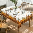 thumbnail image 5 of Sm:)e Buffalo Plaid Fall Thanksgiving Table Cloth 60 x 84 Inch Rectangle, Pumpkin Birdhouse Mushroom Orange, 5 of 6