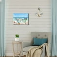 thumbnail image 4 of humcustom Beach Wall Art Flower Bottle Canvas Wall Decor Modern Aqua Blue Teal Calming Shoreside Artwork Decoration for Bathroom Bedroom Living Room Coastal Home Wall Decor 12 X 16 inch Ready to Hang, 4 of 5